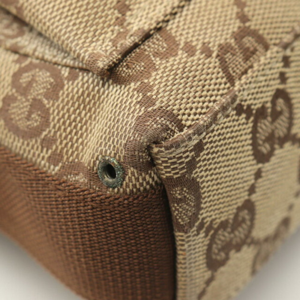Gucci Brown Bag Shoulder Leather GG Canvas Beige - Picture 5 of 7
